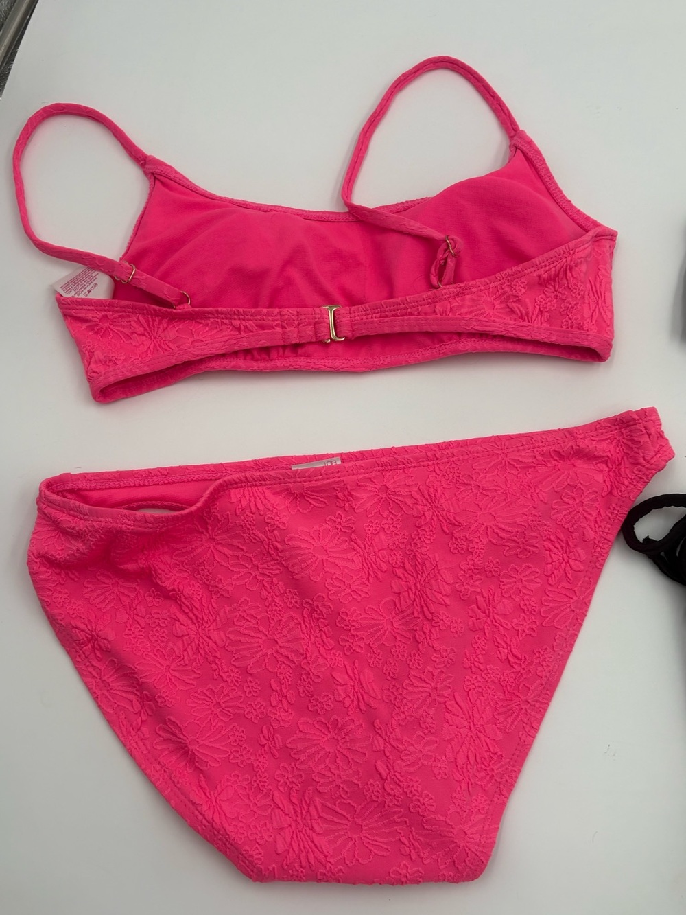 No Boundaries Bikini Swimsuit Bundle Size L 11-13 Pink Black 2 Piece Sets - Picture 5 of 14